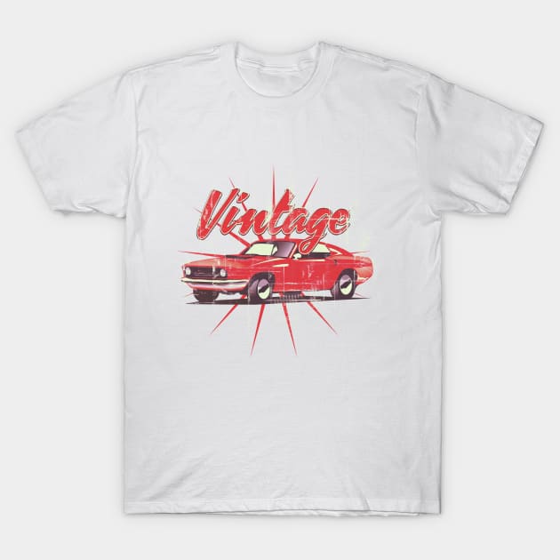 Vintage American Car T-Shirt by nickemporium1